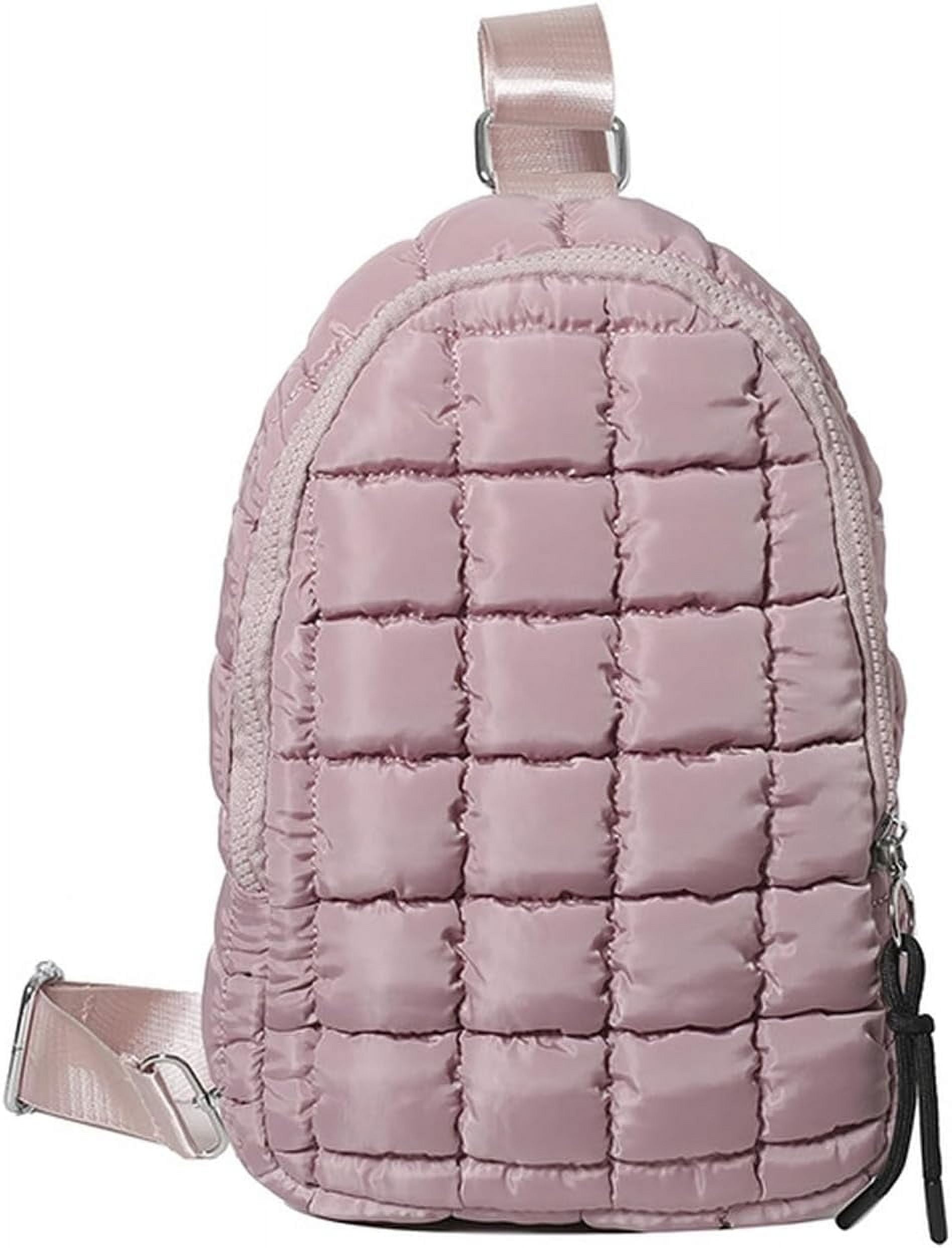Puffer Belt Bag for Women Padded Crossbody Purse Waist Packs Cross Body Hobo Shoulder Travel Purse Cute Quilted Fanny Pack
