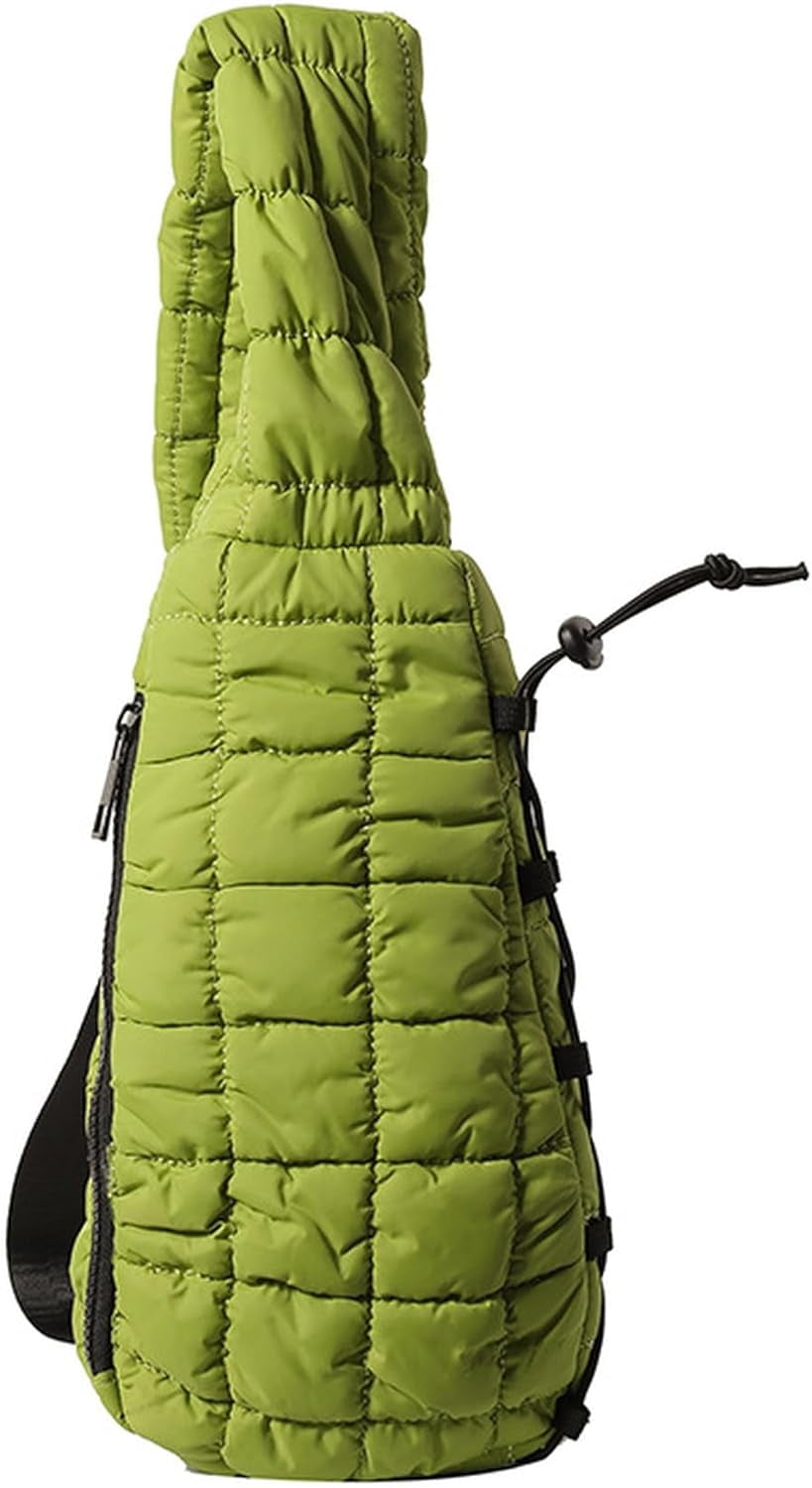 Puffer Belt Bag for Women Waist Packs Crossbody Purse Padded Cross Body Hobo Shoulder Travel Purse Cute Quilted Fanny Pack
