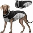 thumbnail image 1 of Puffer Dog Winter Coat, Thick Warm Snowsuit Dog Jacket with Harness Hole, Windproof Cold Weather Reflective Vest for Small Medium Large Dogs, Black, 1 of 8