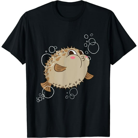 Puffer Fish Blowfish Bubbles Unisex T-Shirt for Men Women Kids