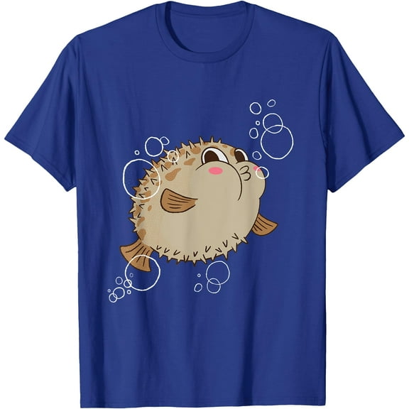 Puffer Fish Blowfish Bubbles Unisex T-Shirt for Men Women Kids