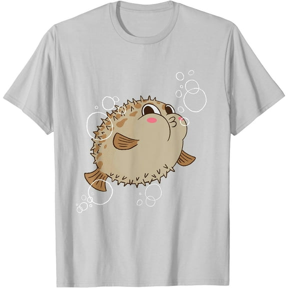 Puffer Fish Blowfish Bubbles Unisex T-Shirt for Men Women Kids