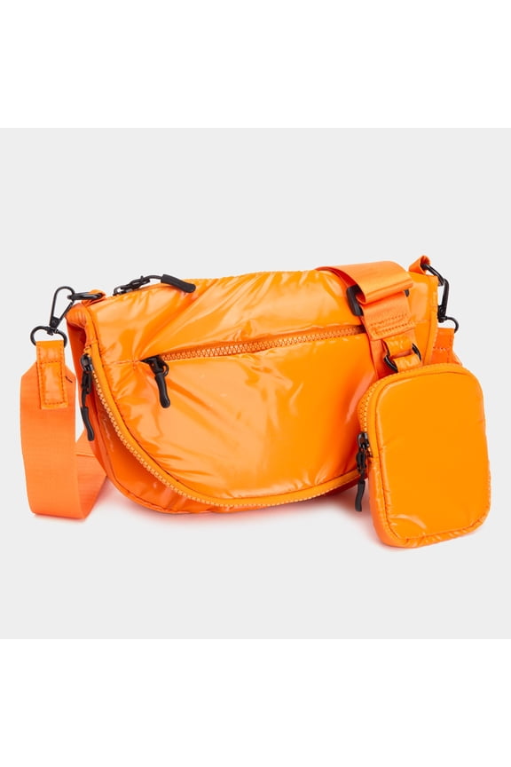 Puffer Half Moon Crossbody Bag
