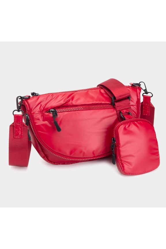 Puffer Half Moon Crossbody Bag