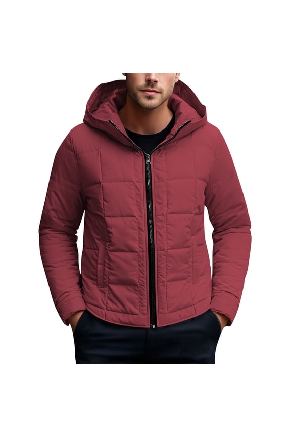 Puffer Jacket Men Down Jackets Winter Coats Waterproof Thicken Insulated Hooded Quilted Parka Snow Jacket Ski Windbreaker
