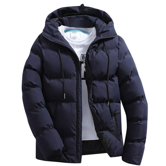 Puffer Jacket Men Insulated Lightweight Hooded Down Coats Outdoor Winter Casual Windproof Tops Waterproof Jackets Fashion Solid 2024
