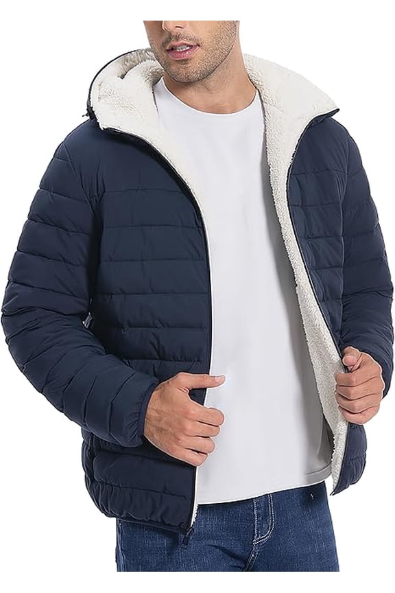 Puffer Jacket Men Pioneer Camp Sherpa Lined Water Resistant