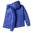 thumbnail image 1 of Puffer Jacket Men Plus Size Windproof Print Hooded Quilted Jacket Zipper Thermal Insulated Winter Jackets Casual Streetwear Daily Coat ,Blue,XXL, 1 of 9