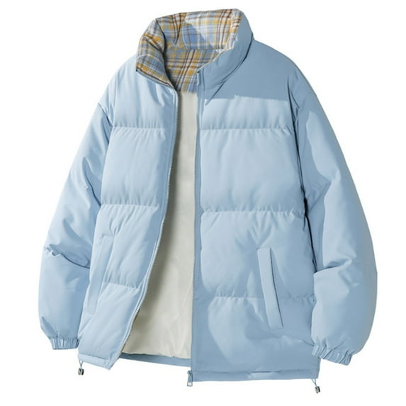 Puffer Jacket Mens Hooded Winter Coats Lightweight Packable Vest Travel Quilt Jacket (Light Blue XXXXXL)