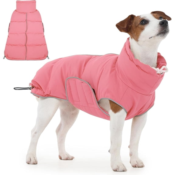 Puffer Jacket for Small Dogs, Cold Weather Coats Winter Dogs Down Jackets Pet Snowsuits Warm Puppy Winter Vest Turtleneck Pets Adjustable Jackets Coats