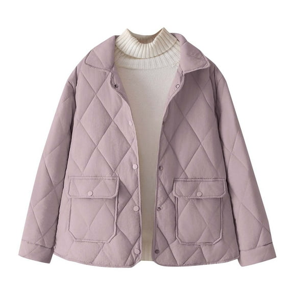 Puffer Jacket Women Plus Size Winter Coat Long Sleeve Casual Fashion Soild Puffer Jacket Coats With Pockets