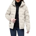 thumbnail image 1 of Puffer Jacket Womens, Yigetop Women's Hooded Flannel Coat Thicken Winter Jacket Puffer Coat Quilted Jackets for Women Khaki 4XL, 1 of 1
