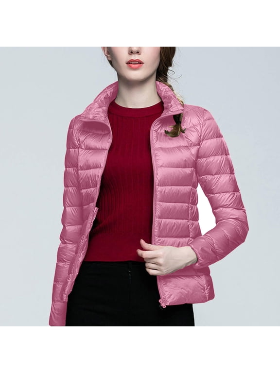 Puffer Jacket for Juniors Lightweight Jackets Winter Zip Up Quilted Versatile Down Coats with Pockets