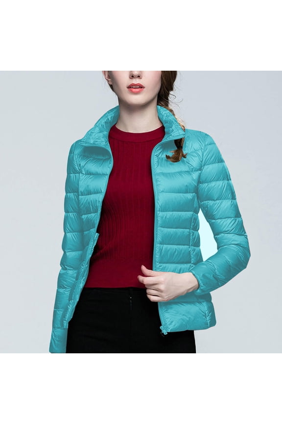 Puffer Jacket for Juniors Lightweight Jackets Winter Zip Up Quilted Versatile Down Coats with Pockets