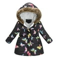 thumbnail image 1 of Puffer Jackets Tbopshirt Girls Coats,Girls Winter Coat,Winter Coats for Girls,Fashion Casual Girl Winter Jacket Long Sleeved Turndown Neck Jacket Printed Outwear Parkas, 1 of 8