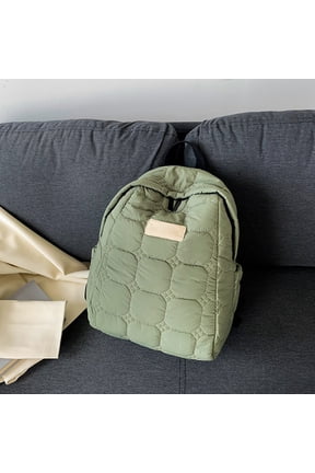 Puffer Quilted Backpack for Women College Backpack Puffy Work Backpacks Fit Laptop Light Casual Daypack