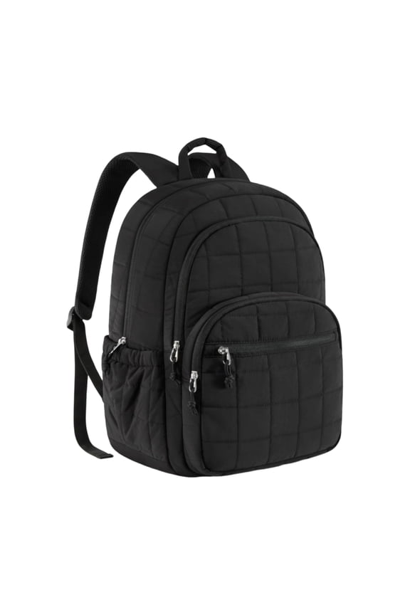 Puffer Quilted Laptop Backpack for Women Large Capacity College Backpack Work Backpacks Fit 15.6 Inch Laptop Light Casual Daypack Daily Use