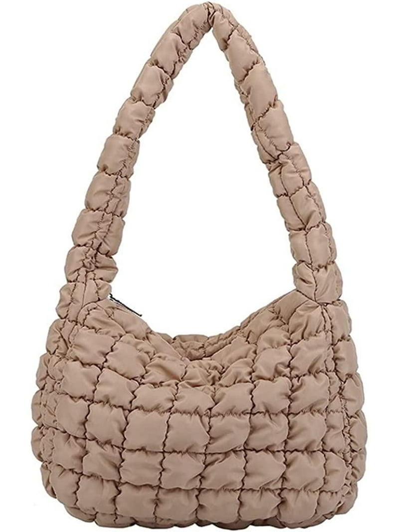 Puffer Shoulder Bag for Women Quilted Puffy Lightweight