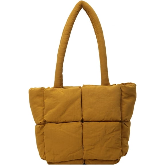 Puffer Tote Bag, Lightweight Down Cotton Padded Quilted Purse Puffy Tote Bag Shoulder Handbags for Women