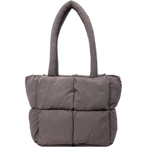 Puffer Tote Bag, Lightweight Down Cotton Padded Quilted Purse Puffy Tote Bag Shoulder Handbags for Women