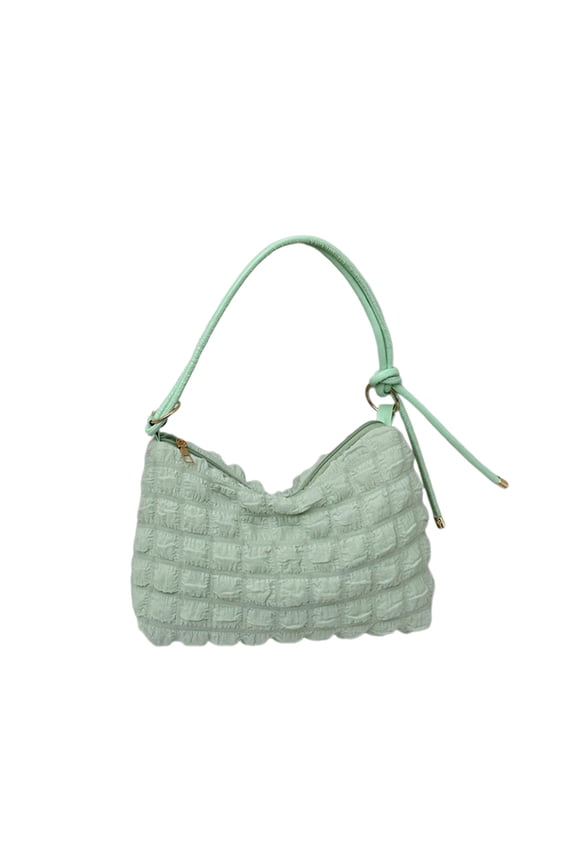 Puffer Tote Bag,Tote Bag for Women,Soft Puffer Tote Bag Lightweight Designer Pleated Bags Handbag Puff Bags Tote Bag for Women Leather Tote Bag for Women(Green 12in)