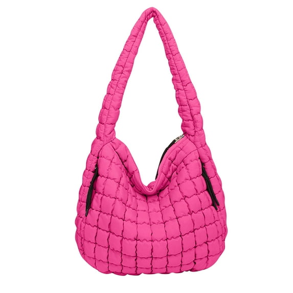 Puffer Tote Bag Women Quilted Shoulder Bags Puffy Bubble Pleated Purse Nylon Padding Cloud Crossbody Bag