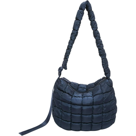 JUYGO Puffer Tote Bag for Women Lightweight Quilted Padding Bag Large Soft Puffy Crossbody Shoulder Bag Purse