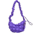 thumbnail image 1 of Puffer Tote Bag for Women Puffer Bag Lightweight Padding Shoulder Bag puffer hobo handbag 2023 cloud pleated quilted bag - purple, 1 of 5