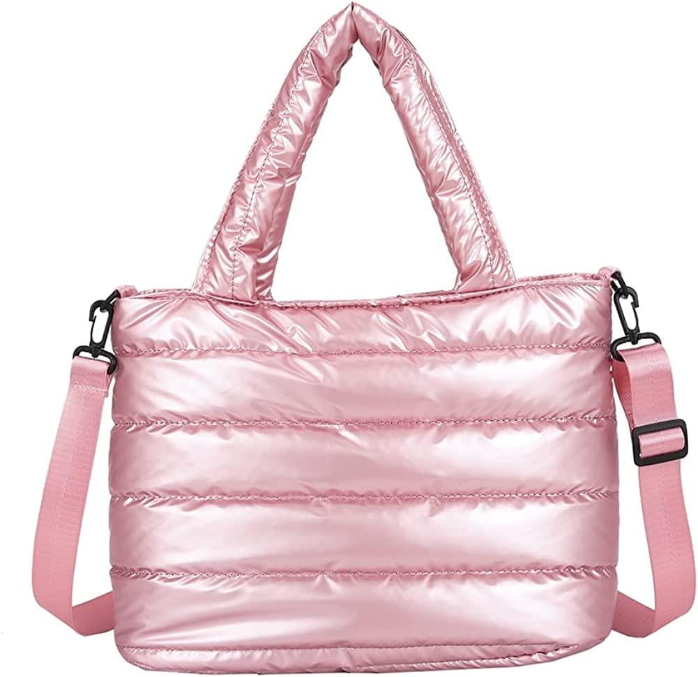 Lady Glams Puffer Tote Bag - A Quilted Puffy Handbag for Women