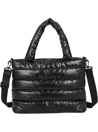 Quilted Nylon Pasta Puffer Tote Bag 