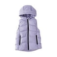 thumbnail image 1 of Puffer Vest Hooded Sleeveless Jacket Lightweight Outerwear Jackets & Vests Kids Winter Clothes Girls' Fashion 8-9 Years, 1 of 4
