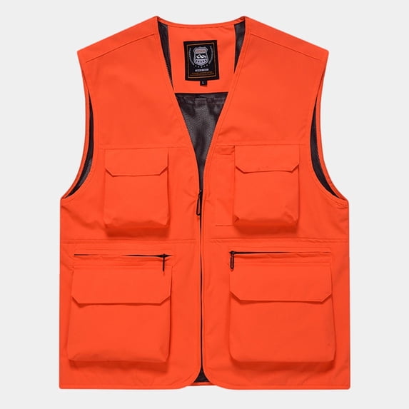 Puffer Vest Men Clearance Men's Quick-drying Work Fishing Vests Lightweight Safari Travel Hunting Waistcoat With Multi-Pockets Wyongtao