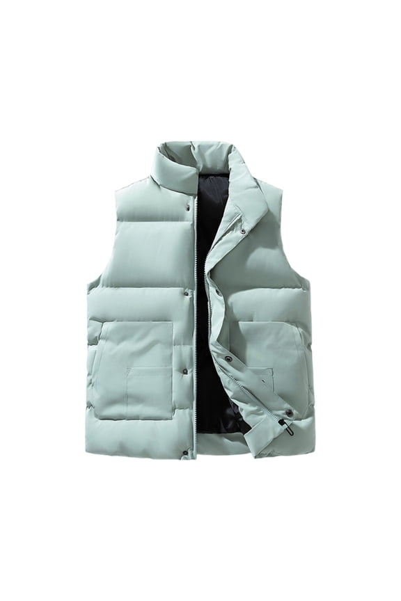 Puffer Vest Outerwear for Men Quilted Down Waterproof Windproof Outerwear Vest Zip Up Sleeveless Vest Jacket with Pockets Packable Casual Winter Lightweight Jacket Outerwear for Hiking Golf,Blue 2XL