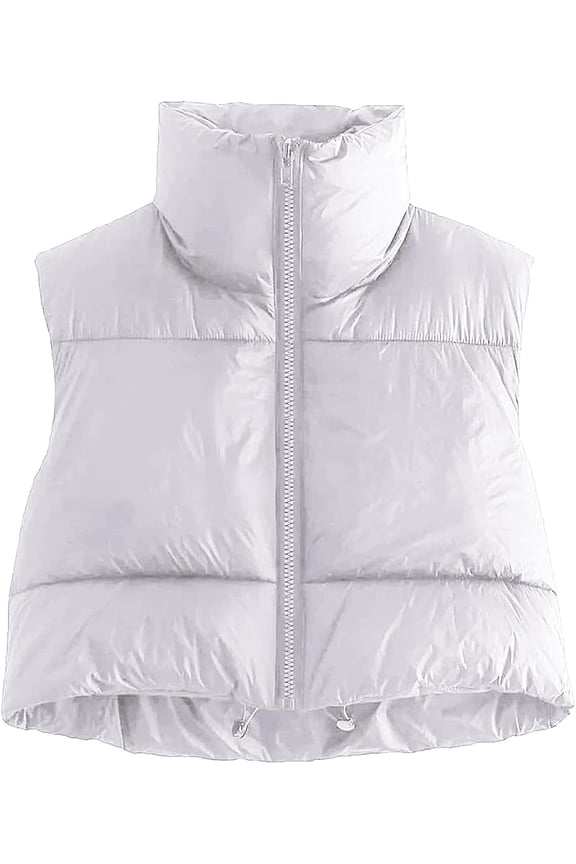 Puffer Vest Women Cropped Sleeveless Warm Lightweight Outerwear Winter Fall Jacket Coats Clothes Outfits Fashion 2023