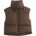 thumbnail image 1 of Puffer Vest Women Cropped Sleeveless Warm Lightweight Outerwear Winter Fall Jacket Coats Clothes Outfits Fashion 2023, 1 of 6