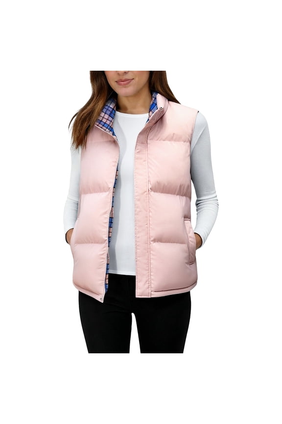 Puffer Vest Women Zip Up Stand Collar Sleeveless Puffer Vests Oversized Padded Gilet Jacket
