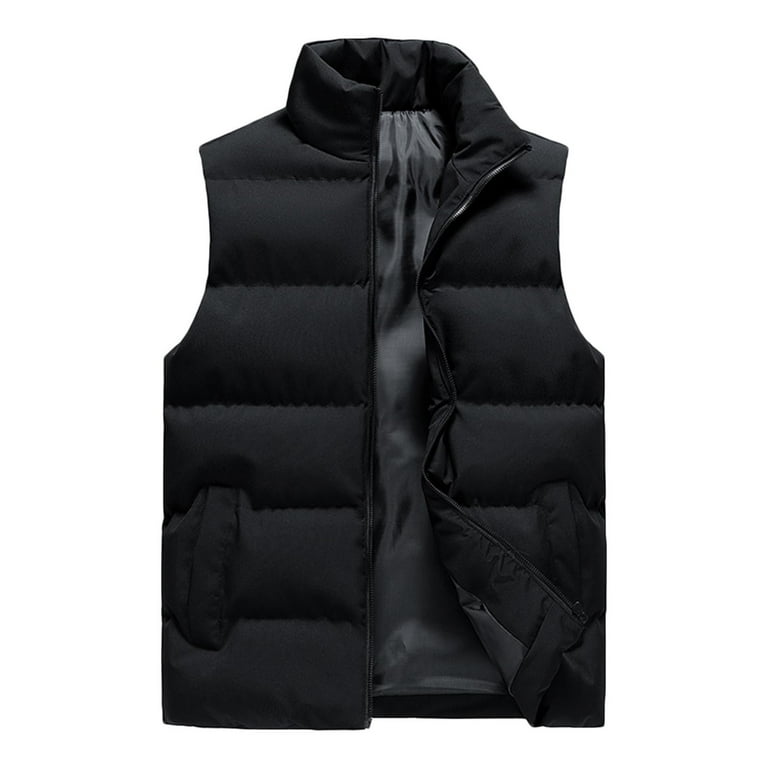 Puffer Vest for Men Fashion 2024 Solid Color Stand Collar Puffer Vest for Men Fashion 2024 Solid Color Stand Collar