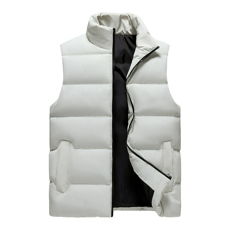 White Puffer Vest Outfit Mens Mens White Winter Vest Puffer Vest