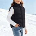 thumbnail image 1 of Puffer Vest for Teen Girl Stand Collar Full Zip Sleeveless Quilted Padded Gilet Warm Fall Winter Outerwear Waistcoat with Pockets for Girls, 1 of 7