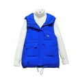thumbnail image 1 of Puffer Vest for Women Casual Solid Color Sleeveless Hooded Warm Drawstring Coat With Pockets, 1 of 3