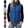 thumbnail image 1 of Puffer Vest for Women Quilted Stand Collar Zip Front Side Pockets Warm Casual Winter Vest, 1 of 7