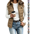 thumbnail image 1 of Puffer Vest for Women Stand Collar Zip Up Sleeveless Jacket, Warm Quilted Waistcoat with Pockets for Fall Winter Casual Wear, 1 of 7