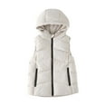 thumbnail image 1 of Puffer Vest with Hood Sleeveless Jacket Lightweight Outerwear Vests Winter Vest Clothes for Girls 8-9 Years, 1 of 9