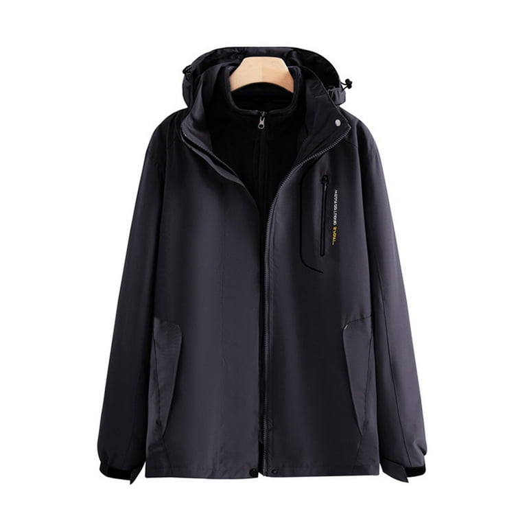 Black warm cheap waterproof jacket