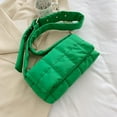 thumbnail image 1 of Puffer shoulder bag Nylon padded woven handbag designer crossbody dupes women down purse, 1 of 2