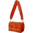 thumbnail image 1 of Puffer shoulder bag Nylon padded woven handbag designer crossbody women down purse, 1 of 6