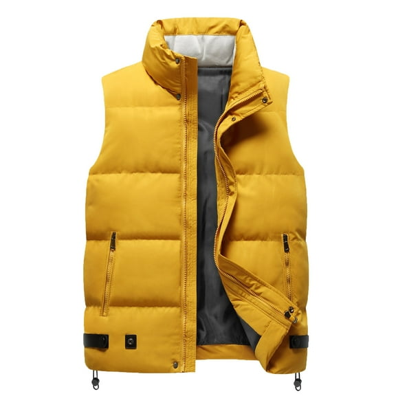 Puffer vest Male Autumn And Winter Cotton Casual Keep Warm Zipper Removable Hooded Sleeveless Vacation Outdoor Vest Jacket Coat