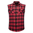 thumbnail image 1 of Puffer vest Mens Casual Fashion Plaid Multi Color Sleeveless Lapel Sleeveless Shirt, 1 of 8