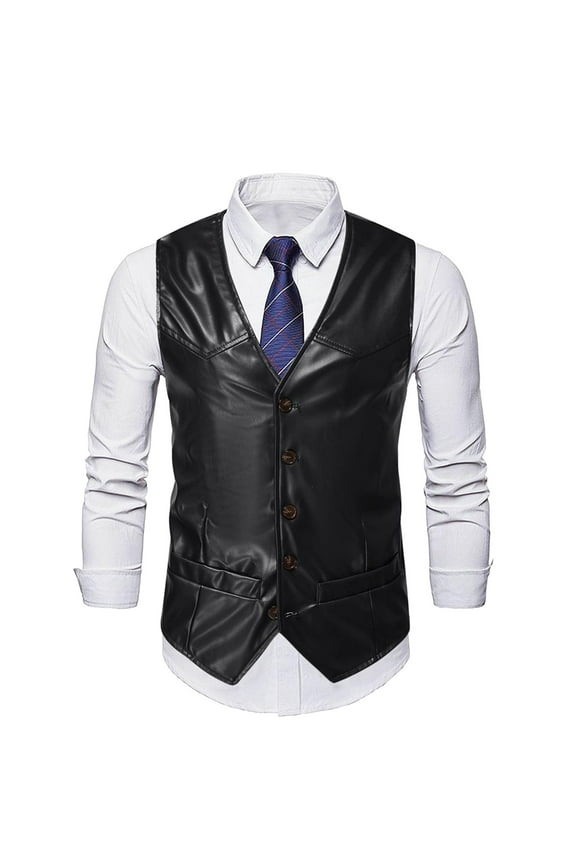 Puffer vest Mens Fashion Stripes Retro Casual Suit Vest