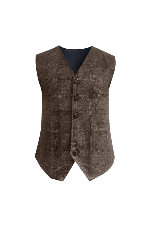 Puffer vest Mens Spring And Autumn Fashion Business Plaid Punk Stripe Slim Fit Suit Vest